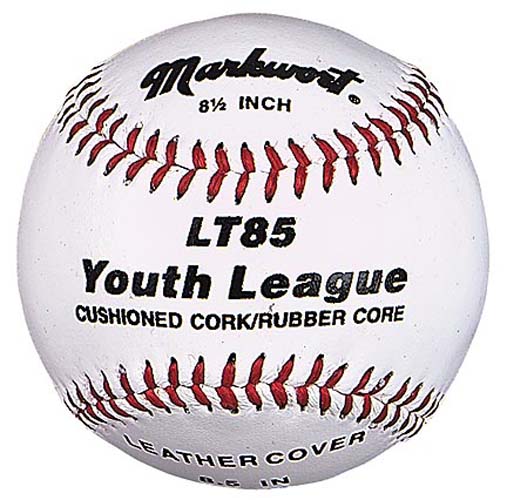 8 1/2" Leather Cover Junior Size Youth League Baseballs from Markwort - (One Dozen)