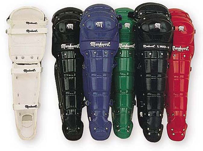 19" Adult Size Pro Double Knee Cap Leg Guards with Wings from Markwort - One Pair