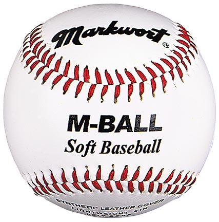 9" Soft and Light White Youth Baseballs from Markwort - (One Dozen)