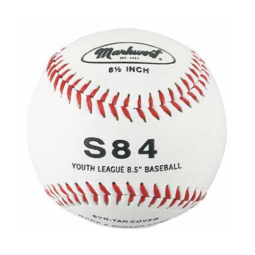 8 1/2" Synthetic Cover Junior Size Youth League Baseballs from Markwort - (One Dozen)
