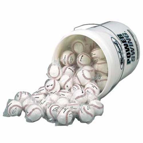 Good Practice Baseballs and Bucket - 5 Dozen