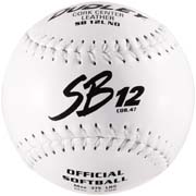 12" Spalding SB12L Cork Center White Stitch .47 COR Softballs from Dudley - (One Dozen)