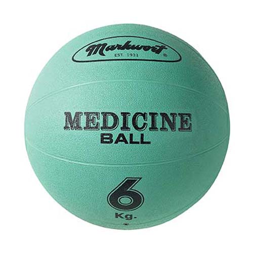 Rubber Medicine Training Ball from Markwort - 13.2 lbs/6 kg