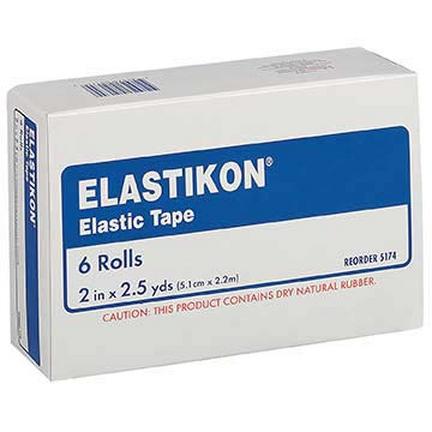 2" Johnson & Johnson ELASTIKON Elastic Tape - 2.5 yards per roll  (6 rolls)