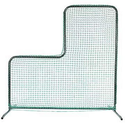 84" x 84" L-Frame Pitcher's Screen with Protective Net from Markwort