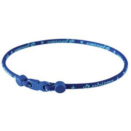 Phiten Titanium Star Necklace (Navy Blue)