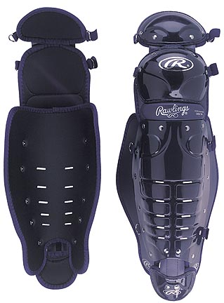 Intermediate Size Double Knee Cap Leg Guards from Rawlings - One Pair