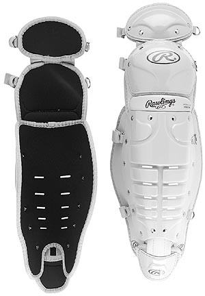 Youth Size Double Knee Cap Leg Guards from Rawlings - One Pair