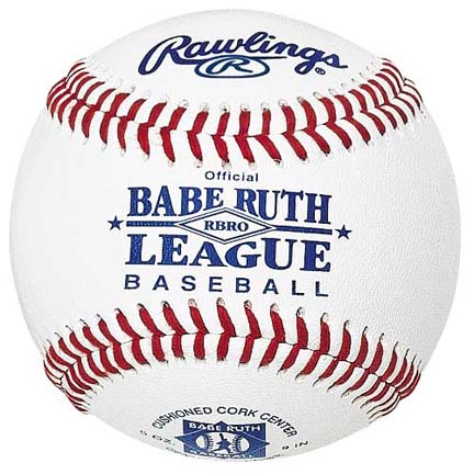 Babe Ruth League Raised Seam Youth Baseballs For Tournament Play from Rawlings - (One Dozen)