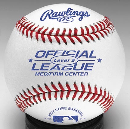 Official AA League Soft Core Synthetic Cover Baseballs from Rawlings - Medium/Firm Center - (One Dozen)