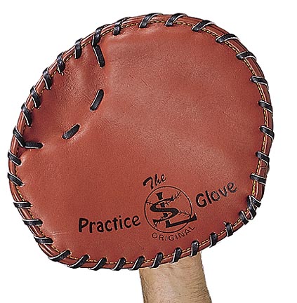 The Original 9" Tan Practice Baseball Glove - (Worn on Right Hand)