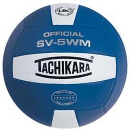 Tachikara Indoor Full Grain Leather Competition Volleyball (Royal)