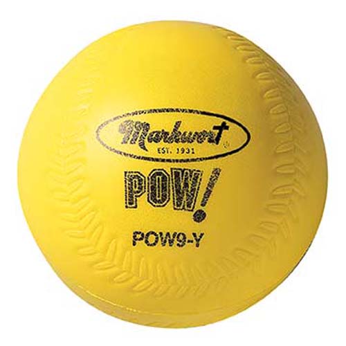 12" POW! Yellow Softballs from Markwort - One Dozen