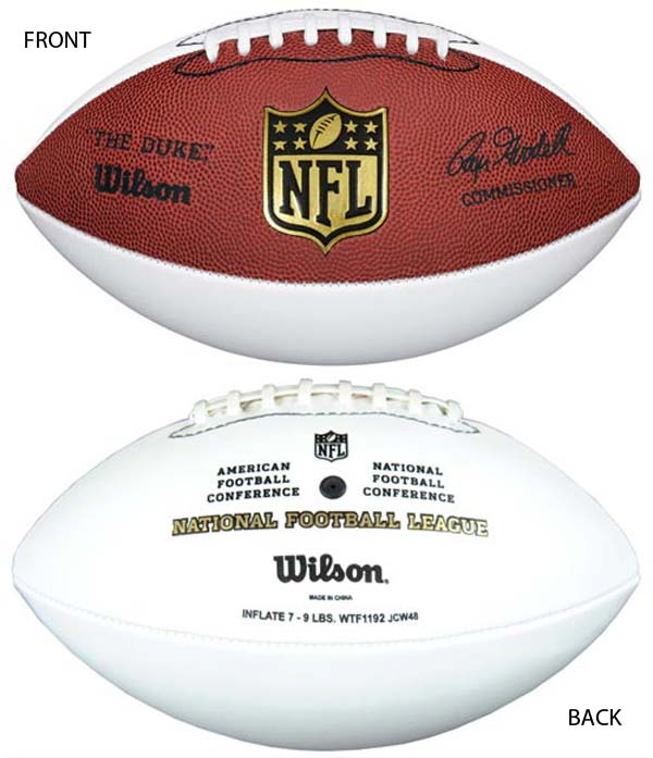 Wilson Official NFL Autograph Football with Three White Panels