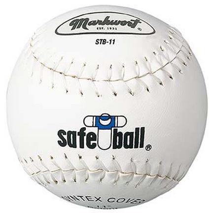 11" Yellow Safe-T-Ball Softballs from Markwort - 1 Dozen