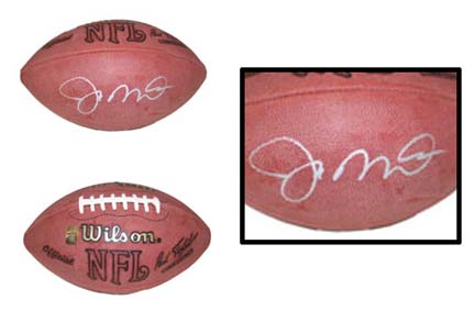 Joe Montana, Autographed Official Wilson NFL Game Football 