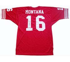 Joe Montana, San Francisco 49ers Autographed Authentic Old Style Throwback Football Jersey