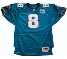 Mark Brunell, Jacksonville Jaguars Official NFL Autographed Authentic Football Jersey with 1995 Inaugural Season Patch (
