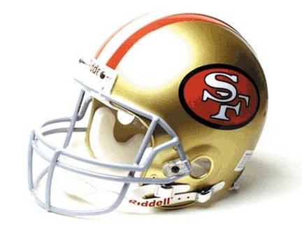 San Francisco 49ers (1964-1995) Riddell Full Size Old Logo Current Construction (Authentic) Football Helmet 