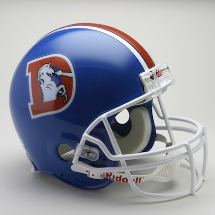 Denver Broncos (1975-1996) Authentic Full Size Riddell Old Logo Throwback Football Helmet
