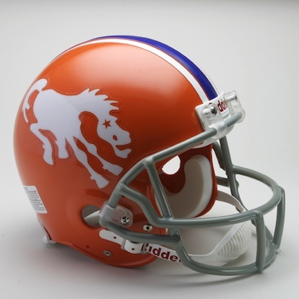 Denver Broncos (1966) Riddell Full Size Authentic "Old Style Throwback" Football Helmet 