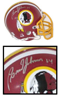 Brad Johnson, Washington Redskins Autographed Riddell Old Logo Authentic Mini Football Helmet