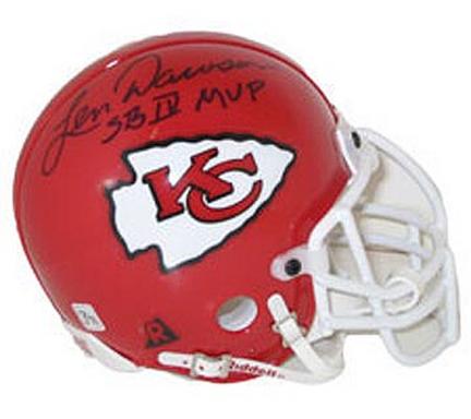 Len Dawson, Kansas City Chiefs Autographed Riddell Authentic Mini Football Helmet Signed “SB IV MVP” 