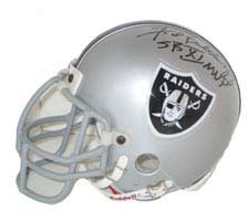 Fred Biletnikoff, Oakland Raiders Autographed Riddell Authentic Mini Football Helmet - Signed "SB XI MVP"
