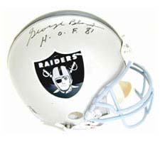 George Blanda, Oakland Raiders Official Riddell Pro Line Autographed Authentic Full Size Football Helmet - Signed "