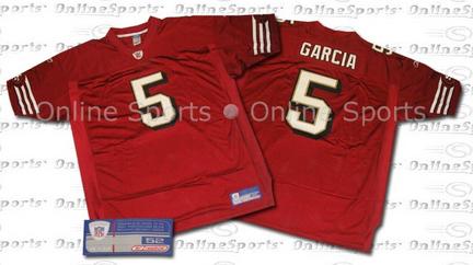 Jeff Garcia 2002 San Francisco 49ers  Authentic Reebok NFL Football Jersey (Burgundy)