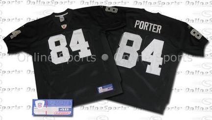 Jerry Porter Oakland Raiders  Authentic Reebok NFL Football Jersey (Black)