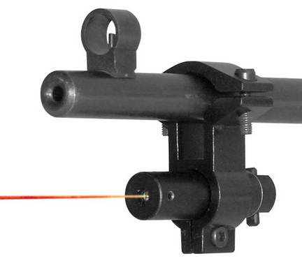 Black Red Laser Rifle Sight With Universal Barrel Mount