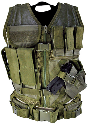 Green Tactical Vest Regular, M-XL