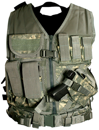 Digital Camo Tactical Vest (Larger Size, XL-XXL)