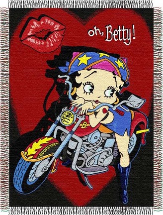 Betty Boop "Biker" 48" x 60" Tapestry Throw Blanket