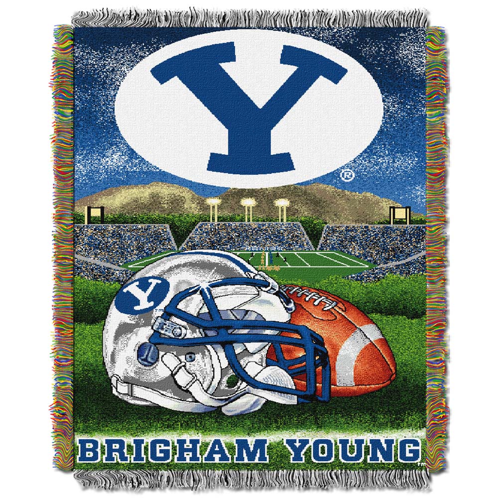 Brigham Young (BYU) Cougars "Home Field Advantage” 48” x  60” Tapestry Throw Blanket