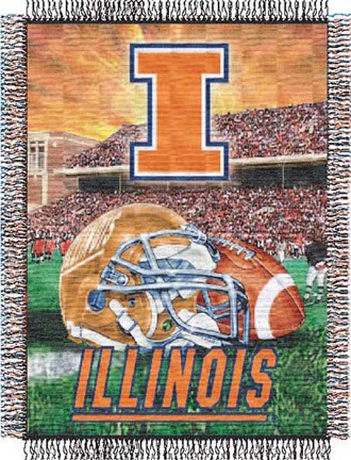 Illinois Fighting Illini "Home Field Advantage" 48" x 60" Throw Blanket