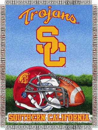 USC Trojans "Home Field Advantageâ€ 48â€ x  60â€ Tapestry Throw Blanket