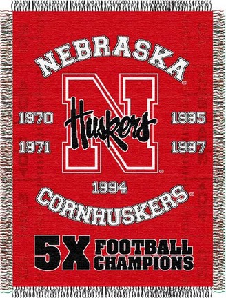 Nebraska Cornhuskers "Commemorative" 48" x  60" Tapestry Throw Blanket