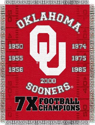 Oklahoma Sooners "Commemorative" 48" x  60" Tapestry Throw Blanket