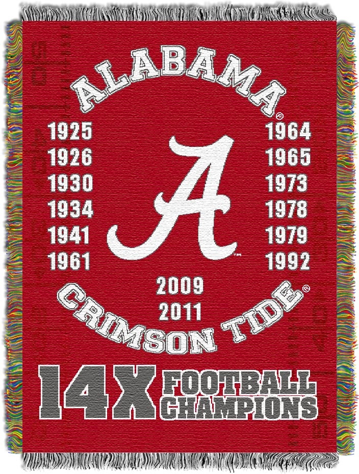 Alabama Crimson Tide "Commemorative" 48" x  60" Tapestry Throw Blanket