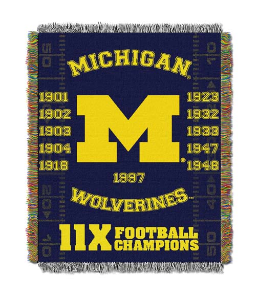 Michigan Wolverines "Commemorative" 48" x  60" Tapestry Throw Blanket