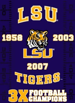 Louisiana State (LSU) Tigers "Commemorative" 48" x 60" Tapestry Throw Blanket