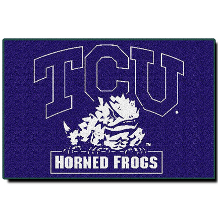 Texas Christian Horned Frogs 20” x 30” Acrylic Tufted Rug