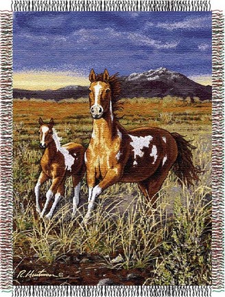 Hautman Brothers "HB Running Pintos" 48" x 60" Tapestry Throw Blanket