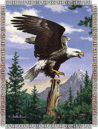 Hautman Brothers "Eagle Perch" 48" x 60" Tapestry Throw Blanket