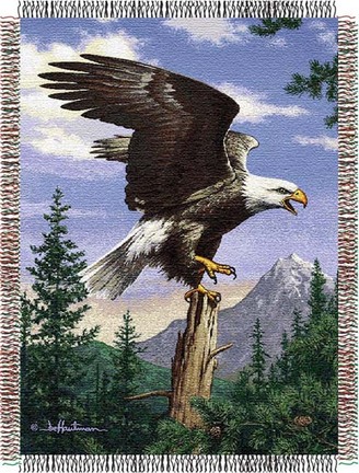 Hautman Brothers "Eagle Perch" 48" x 60" Tapestry Throw Blanket