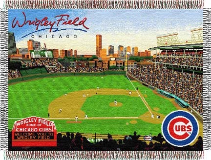 Wrigley Field "Stadium" 48" x 60" Tapestry Throw Blanket