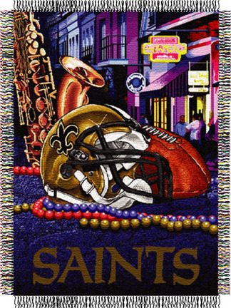 New Orleans Saints "Home Field Advantage” 48” x  60” Tapestry Throw Blanket
