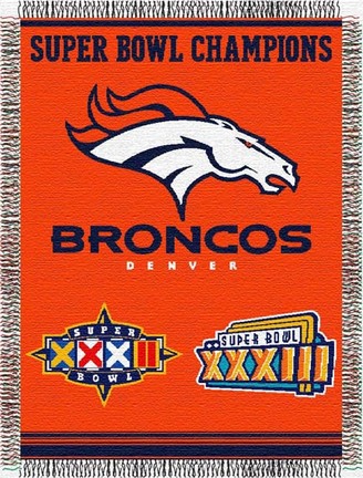 Denver Broncos "Commemorative" 48" x  60" Tapestry Throw Blanket